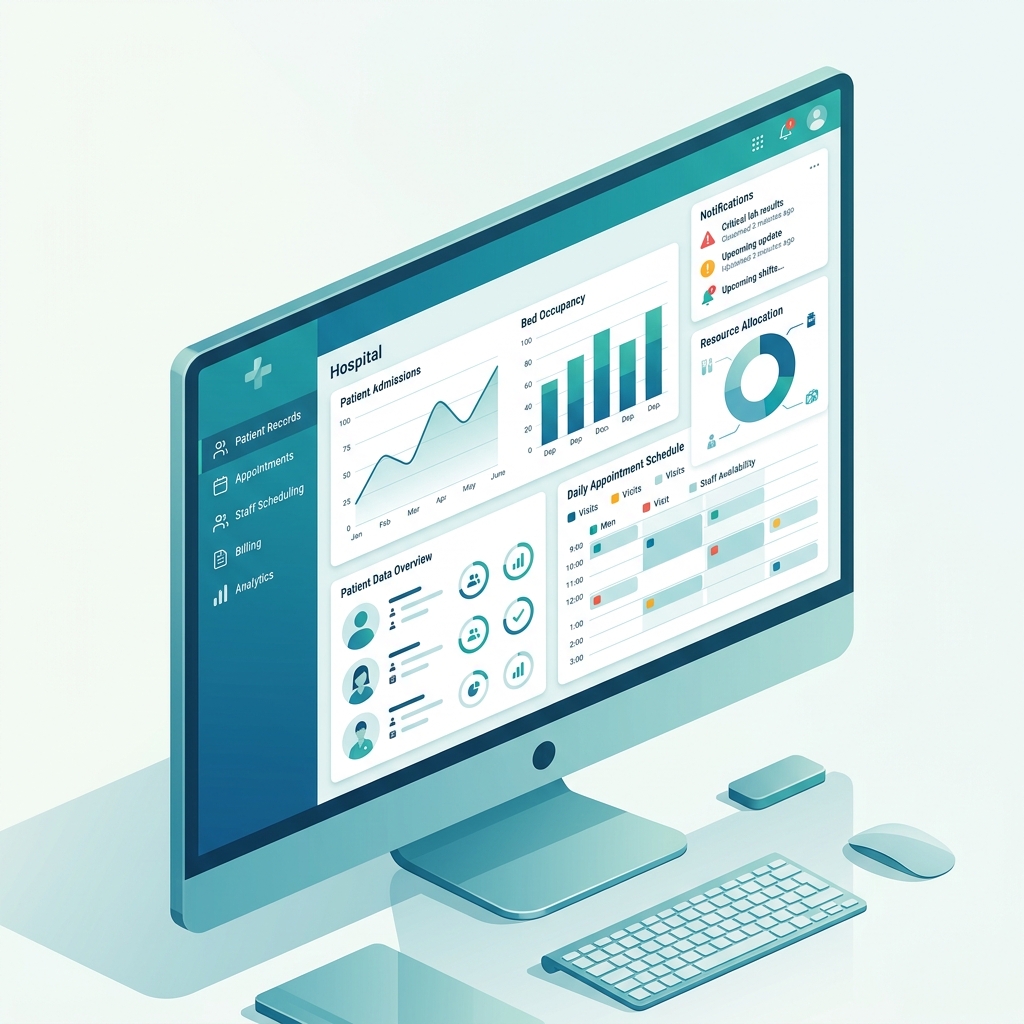 Healthion HCMS unified healthcare platform dashboard
