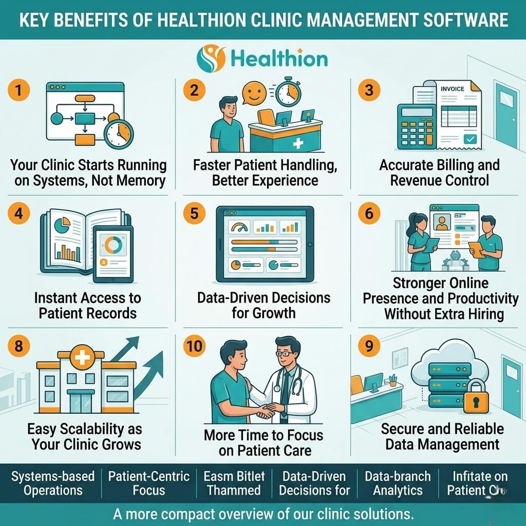 Healthion - Benefits of Clinic management software in India